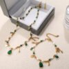 Handmade Gemstone Necklace and Bracelet With Stainless Steel Findings CGEM1003