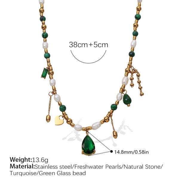 Handmade Gemstone Necklace and Bracelet With Stainless Steel Findings CGEM1003