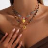 Handmade Gemstone Necklace With Stainless Steel Findings CGEM1005