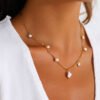 Handmade Fresh Water Pearl Necklace With Stainless Steel Findings CGEM1007