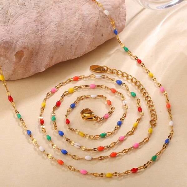 Handmade Crystal Chain Necklace with Stainless Steel Findings CGEM1004