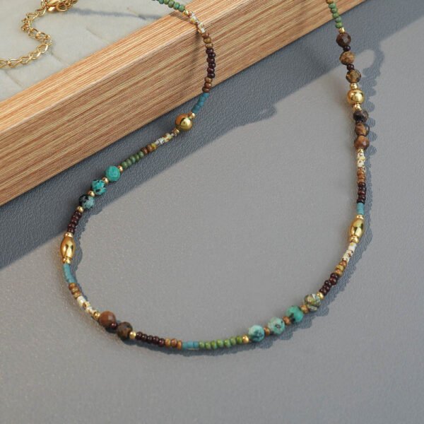 Handmade Gemstone Necklace With Stainless Steel Findings CGEM1001