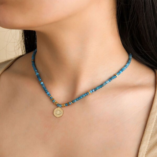 Handmade Blue Gemstone Necklace CGEM1011