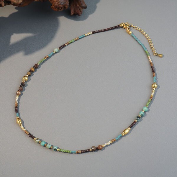 Handmade Gemstone Necklace With Stainless Steel Findings CGEM1001