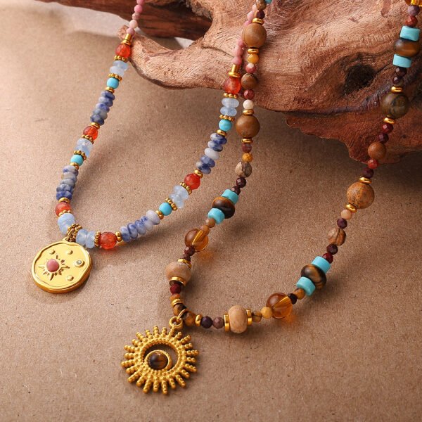 Handmade Gemstone Necklace With Stainless Steel Findings CGEM1005